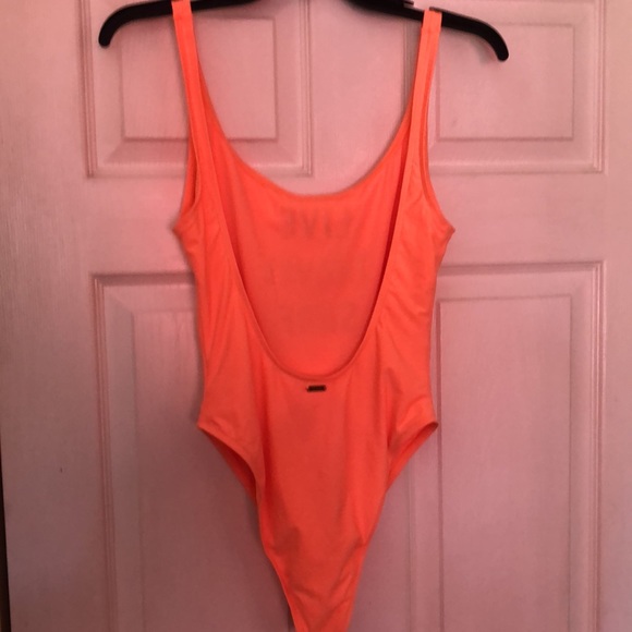 New Peach Colored One Piece Swimsuit - Picture 2 of 2